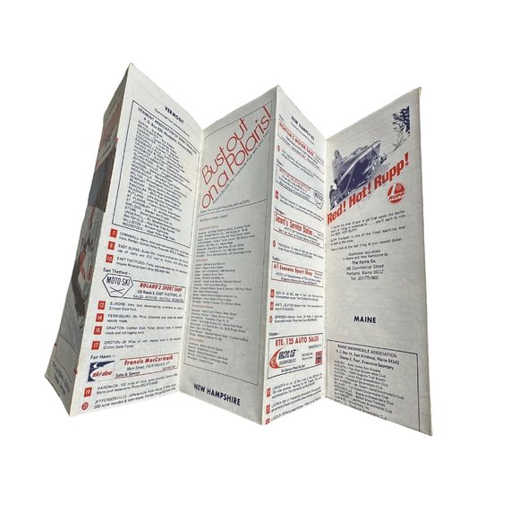 VTG 1970 The National Survey Snowmobile Map of New England Ski Doo - Picture 3 of 7